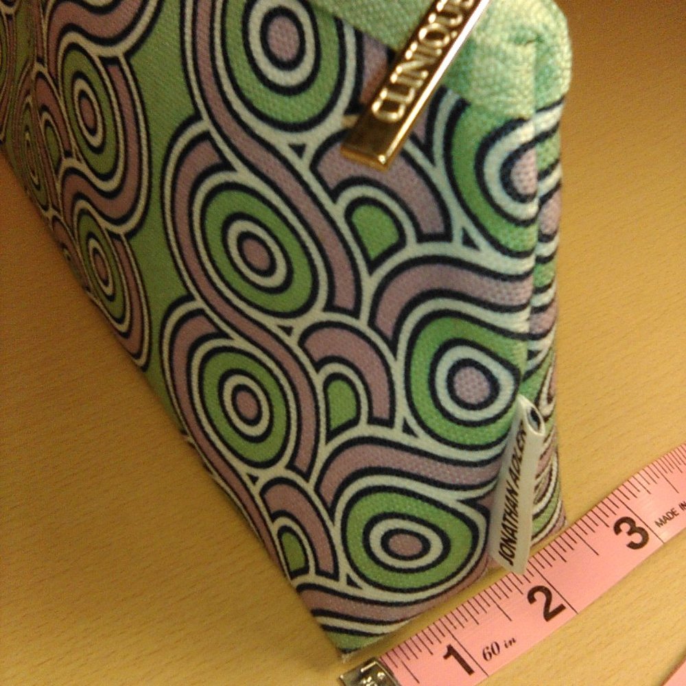 Mint Green and Lavender Clinique Cosmetics Bag by Jonathan Adler